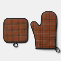 Padrão Xadrez Tartan Laranja Ferrugem e Marrom