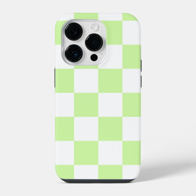 Padrão Xadrez Verde Pastel em Gingham (Verso)