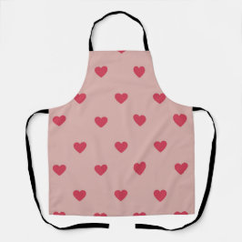 Padrão Y2K Retro Coração Cor-de-Rosa com Fundo Ros