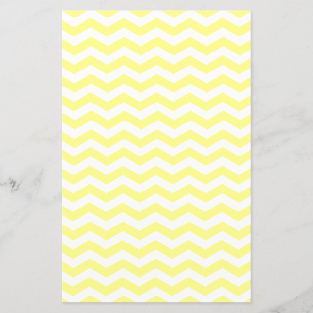 Padrão Zigzag Chevron - Amarelo claro e branco (Frente)