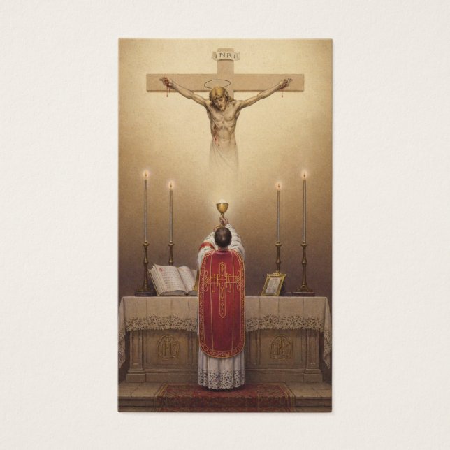 Padre Católico Tradicional Oração Religiosa  (Frente)