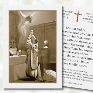 Padre de Santa Gertrudes Oferecendo Missa Virgem M