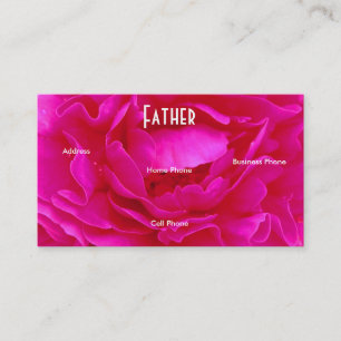 Padre Pink Rose Cartão de visita