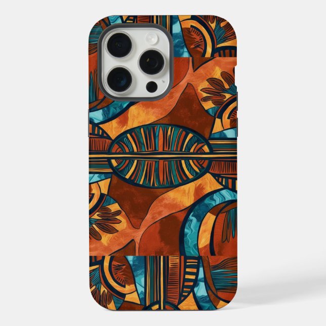 Padrões Afrocentricos abstrato iPhone / iPad case (Verso)