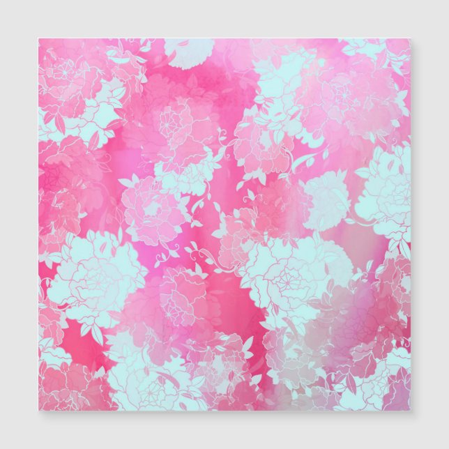 Padrões azuis de flores japonesas (Frente)