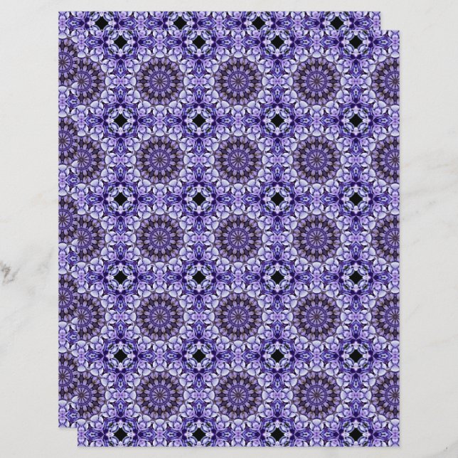 Padrões de Abstrato de Hydrangea Azul (Frente/Verso)