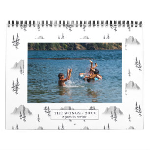 Padrões de Aquarela Calendário Personalizado com