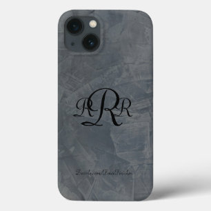 Padrões de Gesso Cinza Ardósia Monogramados
