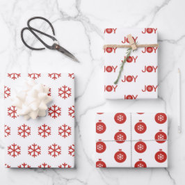 Padrões de neve, alegria e bolas de Natal