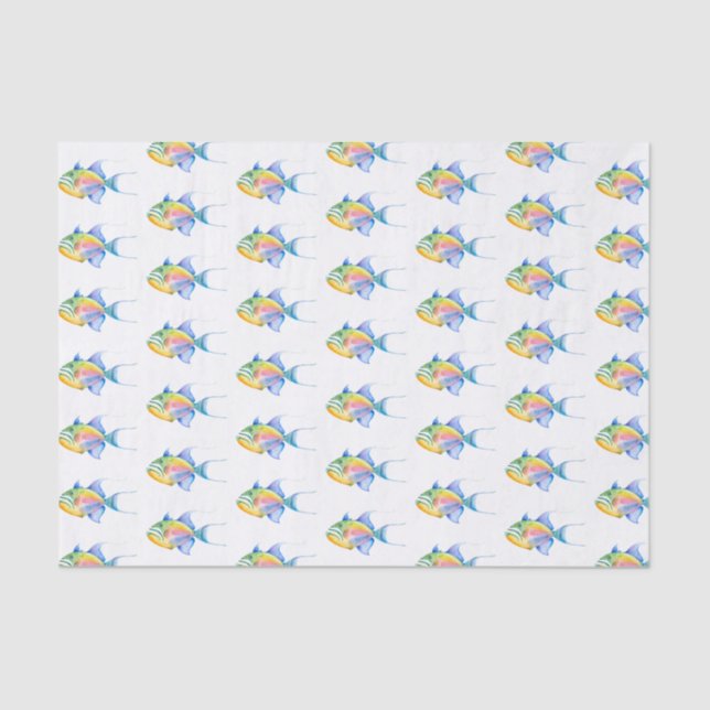 Padrões de papel para tecidos decorativos de peixe (Frente )