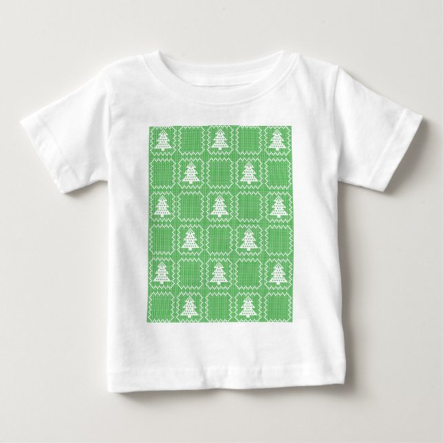 Padrões de suéter feio da árvore de Natal Cozy (Frente)