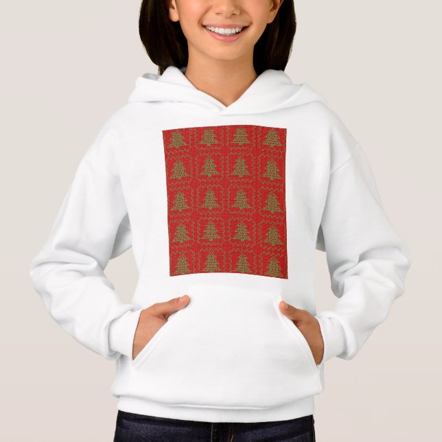 Padrões de suéter feio da árvore de Natal Cozy (Frente)