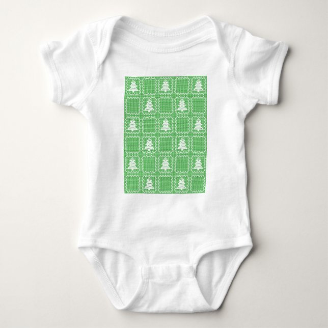 Padrões de suéter feio da árvore de Natal Cozy (Frente)