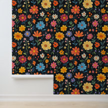 Padrões do Flor do Flor - Desenhos do Pintor Preto