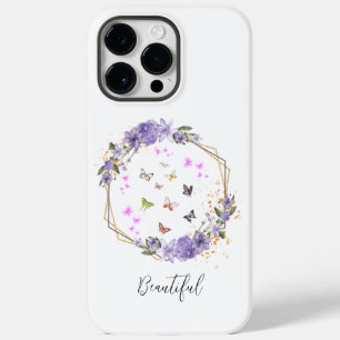Padrões Florais De Flor Roxo Da Borboleta De Aquar