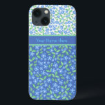 Padrões Florais Ditsy De Travões Azuis Personaliza<br><div class="desc">Um caso muito bonito para personalizar para o seu smartphone da Samsung Note 4, com a coordenação de padrões florais Periwinkle, um sobre fundo azul profundo, o outro sobre branco. Parte da coleção Posh e Painterly 'Periwinkle Patch', este design pode ser personalizado para ajustado qualquer caso e a fonte também...</div>
