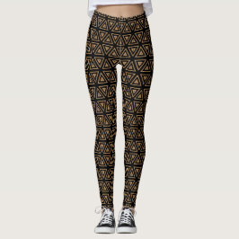 Padrões Geométricos das Leggings de Yoga Black e B
