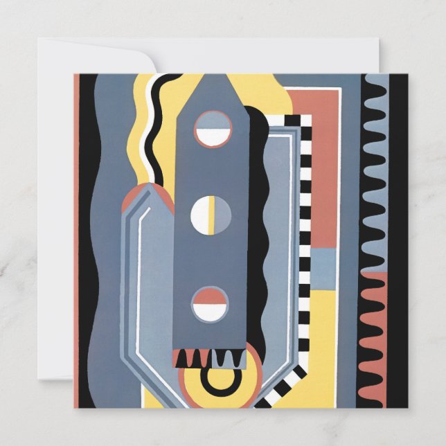 Padrões Geométricos de Vintage Art Deco Pochoir Ja (Frente)