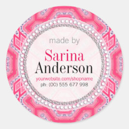 Padrões Geométricos Rosa Feitos Por Etiquetas