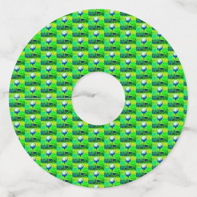 Padrões Verdes de Golfe Vibrantes Marcadores de Vi (Frente)