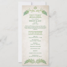 Pagan Celtic Antlers Wedding Program