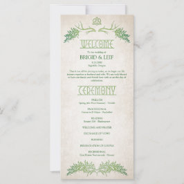 Pagan Celtic Antlers Wedding Program