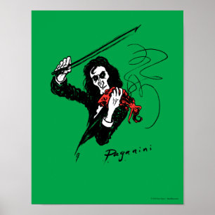 Paganini com violino poster 11"x14"