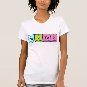 Pagar camisa de nome de mesa periódica