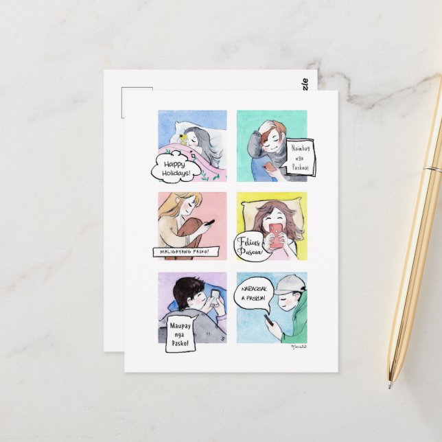 Pagbati/ Saudação- Cartões postais DNM (Frente/Verso In Situ)