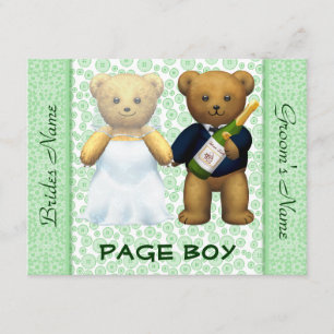 Page Boy - Convite de casamento Verde da Apple Bea