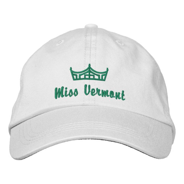 Pageant Custom Embroidered Baseball Boné EUA (Frente)