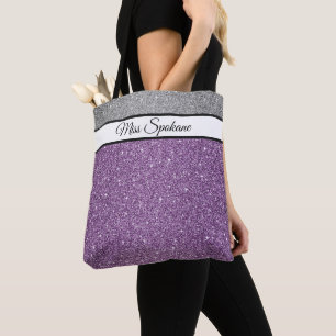 Pageant Faux Glitter Tote Bag