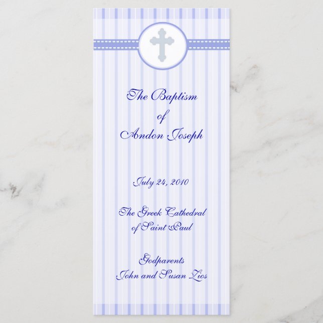 Página 1/5 Programa de Batismo da Igreja Ortodoxa  (Frente)