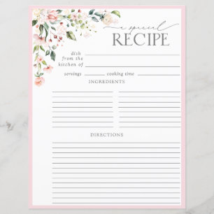 Página Binder de Receita de Chá de panela Floral
