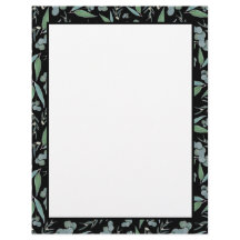 Página Binder de Receita de Eucalyptus Preto-Chic