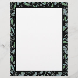 Página Binder de Receita de Eucalyptus Preto-Chic