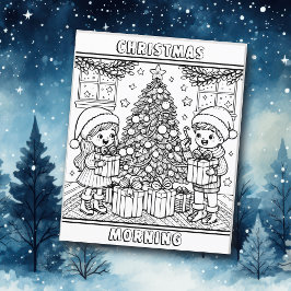 Página Color Me | Manhã de Natal