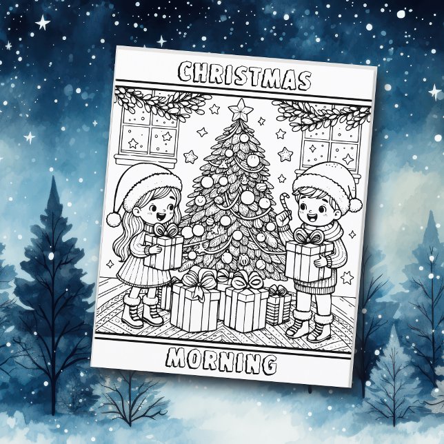 Página Color Me | Manhã de Natal (Criador carregado)