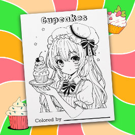Página Color Me para Crianças | Cupcakes e Anime G