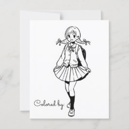 Página Color Me para Crianças | Garota da Escola d