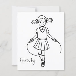 Página Color Me para Crianças | Garota da Escola d