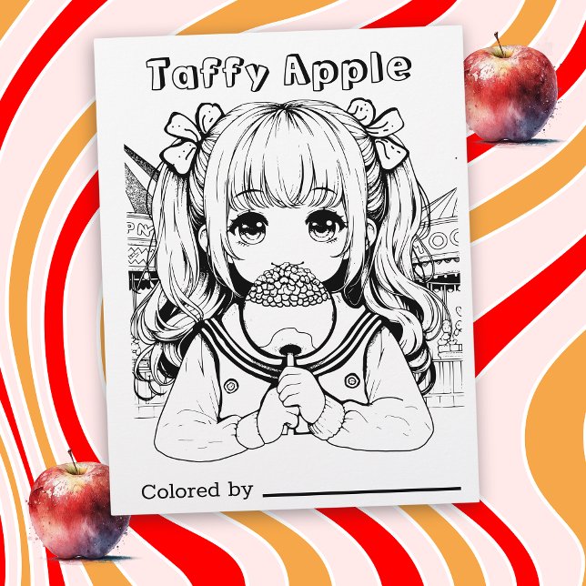 Página Color Me para Crianças | Taffy Apple Anime  (Criador carregado)