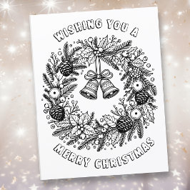 Página Color Me | Wreath Natal