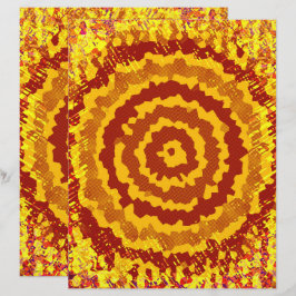 Página de Álbum de Recortes de Flor de ET Abstrato