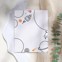 Página de Coloração de Aniversário do Rocket & Spa