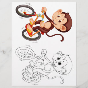 Página de coloração do macaco-macaco