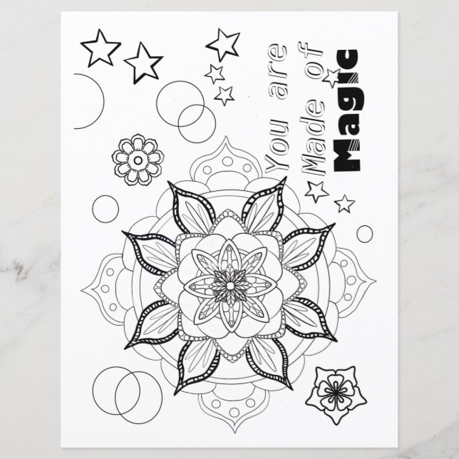 Página de coloração para adultos magros (Frente)