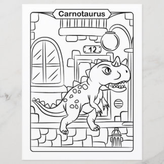 Página de colorir dinossauro - Carnotaurus