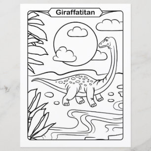 Página de colorir dinossauros - Giraffatitan