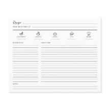 Página de Cookbook de Folha de Receita Moderna Min